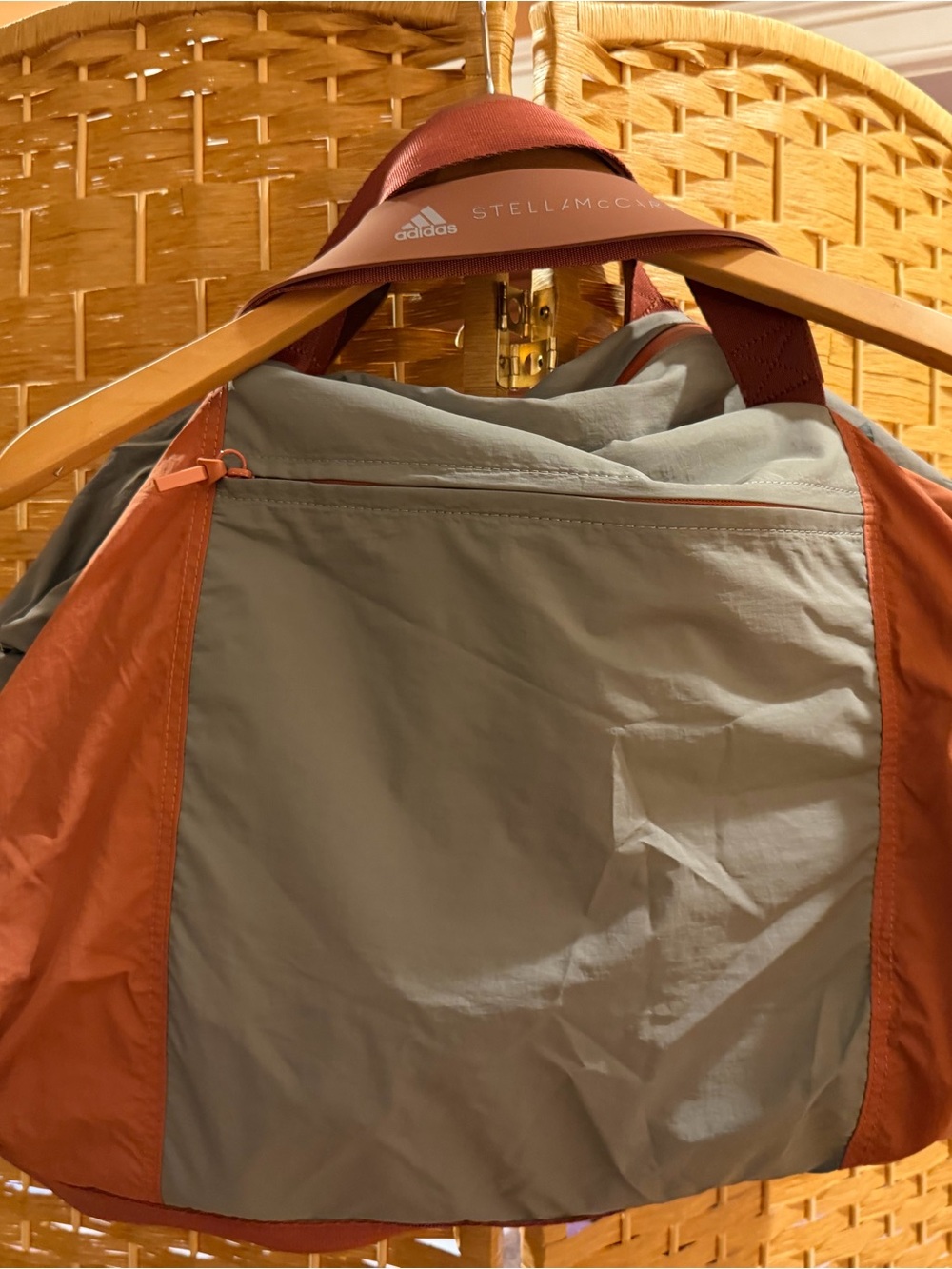 Stella McCartney Two-Tone Duffel Bag in Rust and Gray